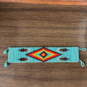 Handmade Woven Bracelet with Geometric Pattern